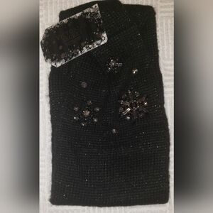 Victoria's Secret Ear/Head Warmer Black and silver threads and Crystals